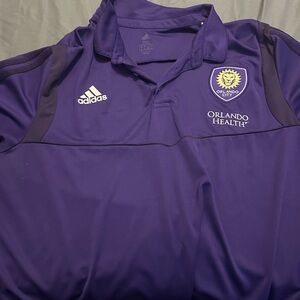 Adidas Purple Polo Shirt with Orlando City Logo